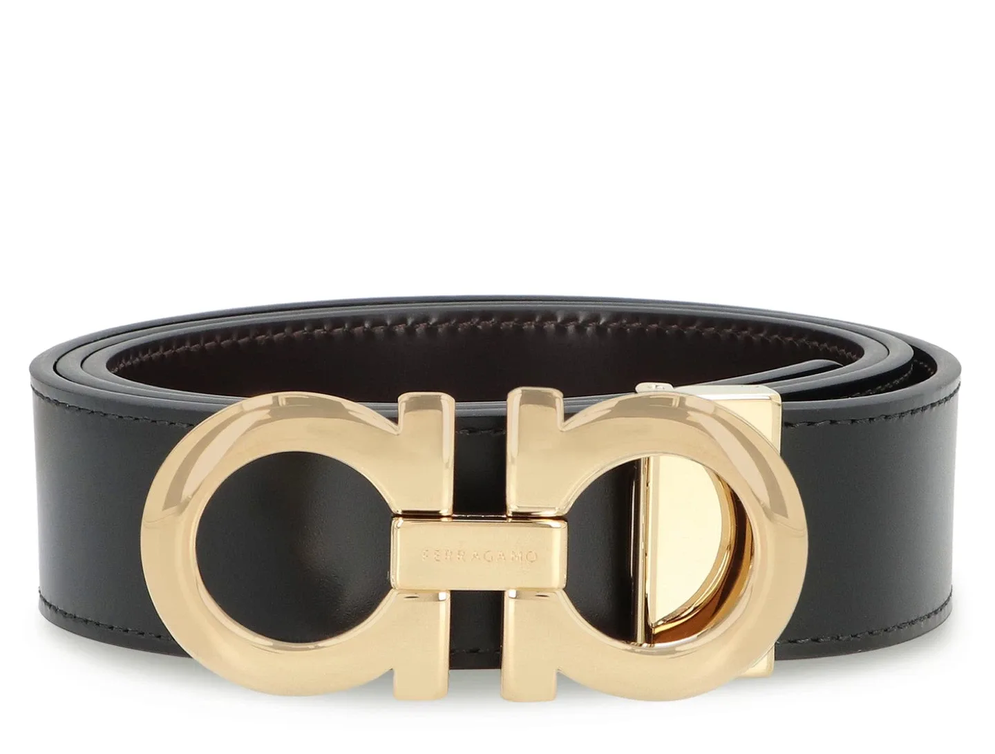 Salvatore Ferragamo Black Leather Belt thumbnail