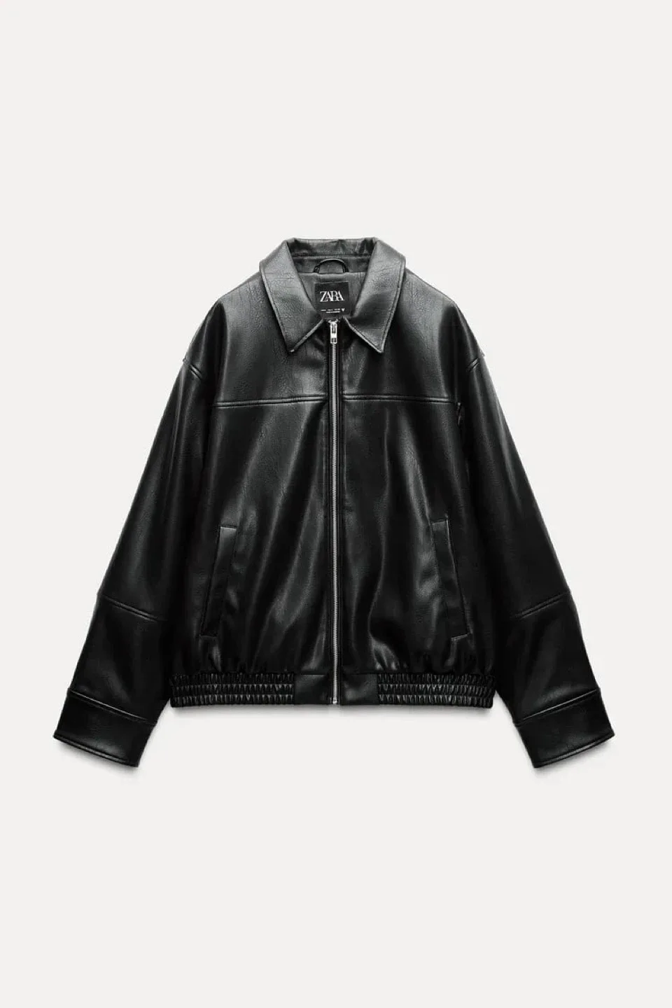 Zara Faux Leather Bomber Jacket - size xs