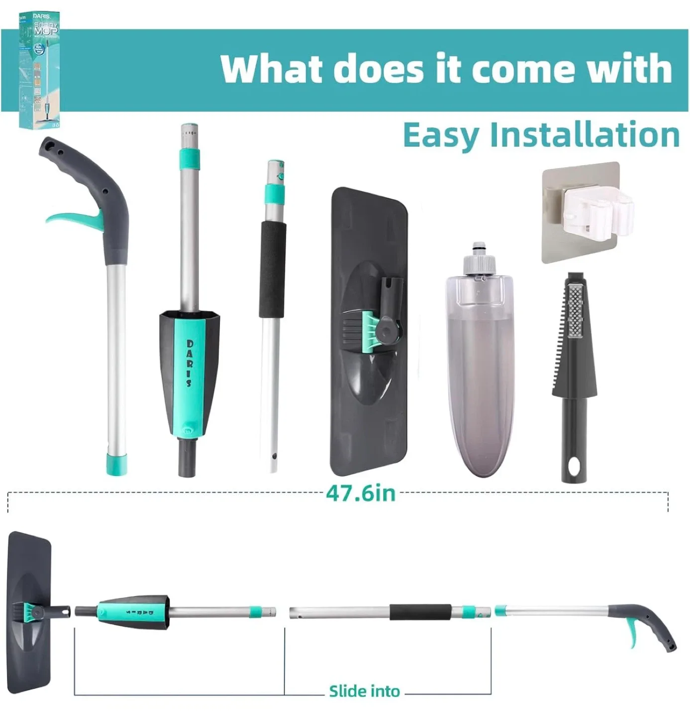 Microfiber Spray Mop for Floor Cleaning Wet Dry,360 Degree image indicator(6)