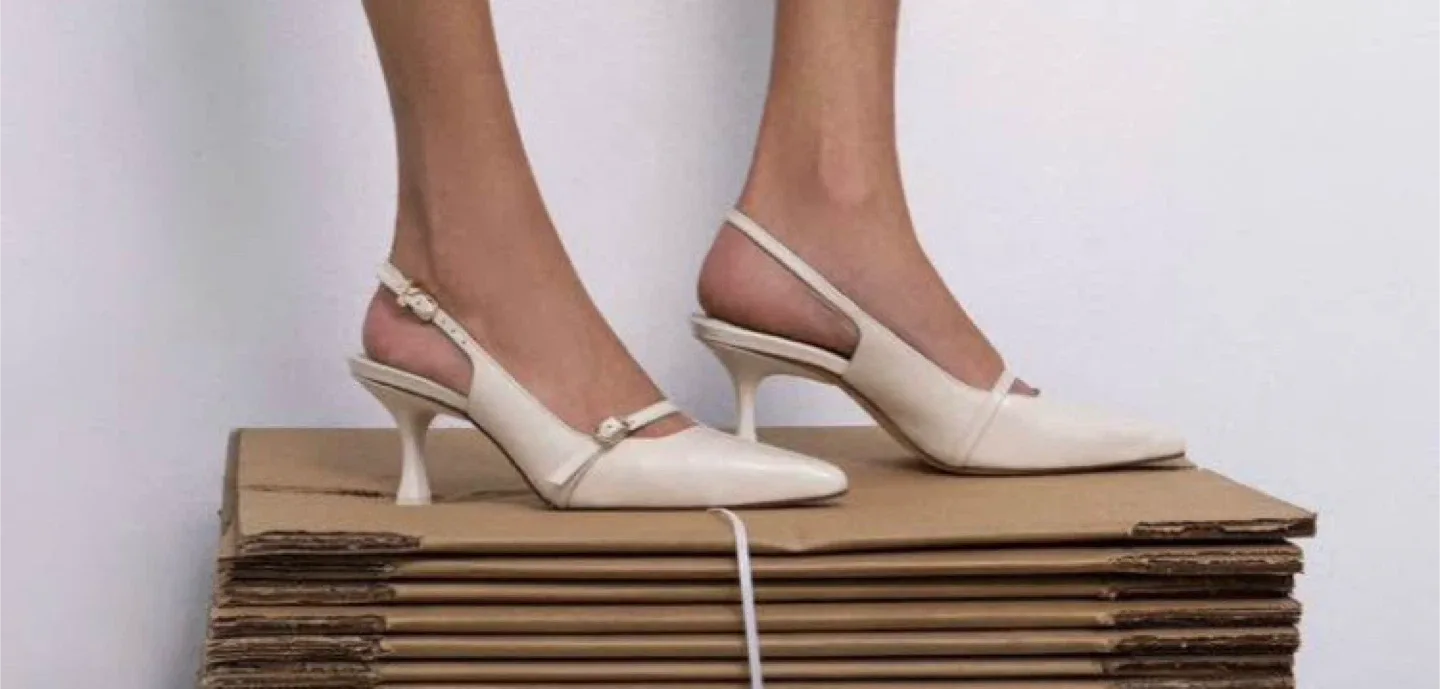 Larroude Size 6 Ivory Slingback Heels image indicator(3)