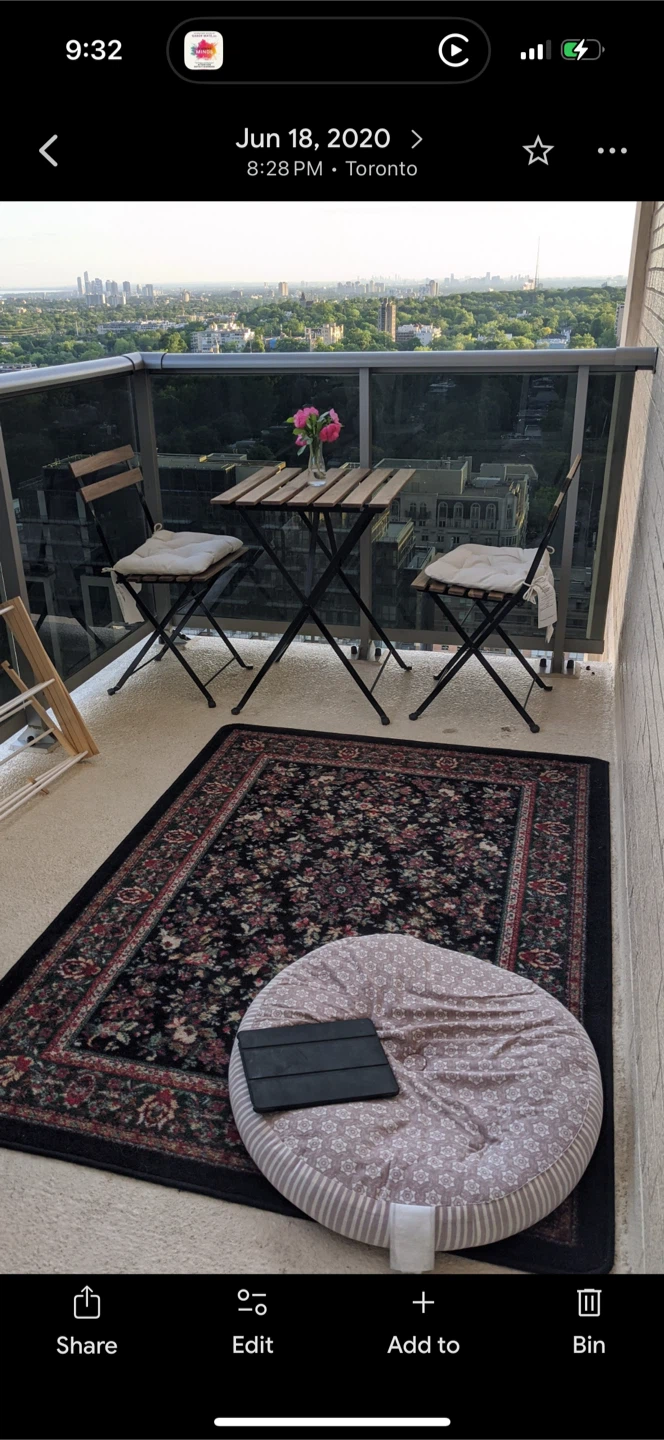 Balcony Set with custom plush cushions