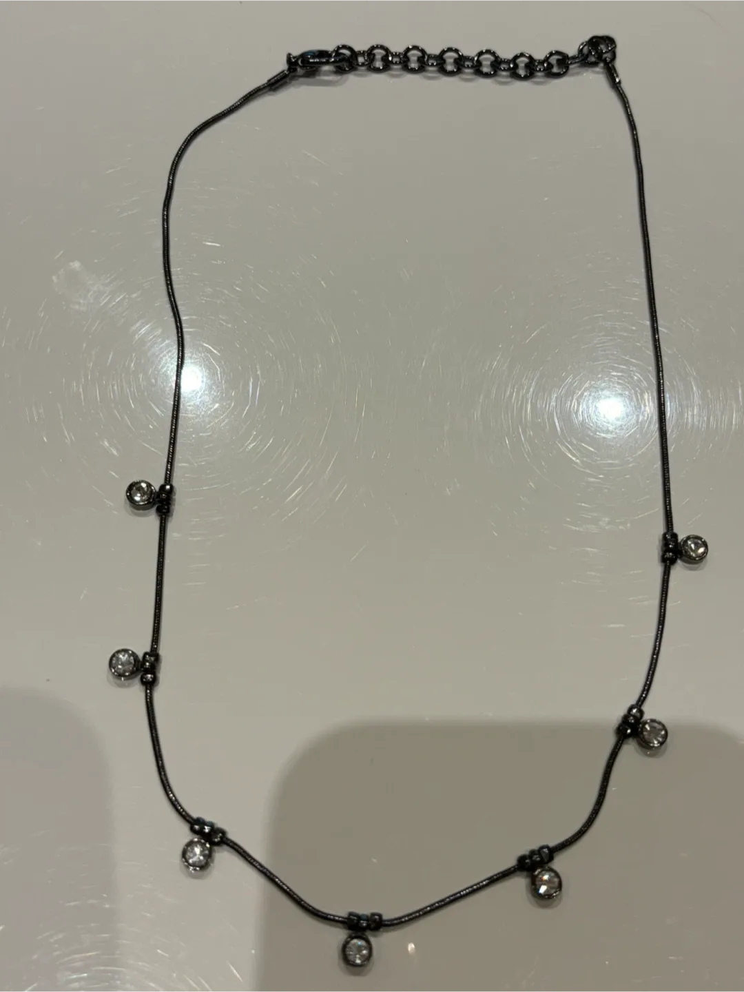 Station Necklace with Crystal Accents thumbnail