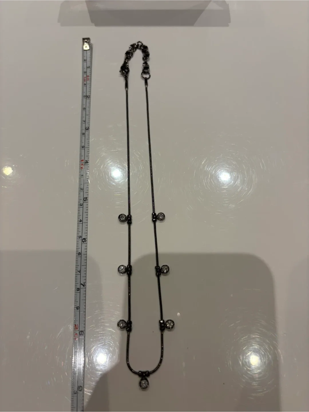 Stunning Station Necklace with Crystal Accents image indicator(4)