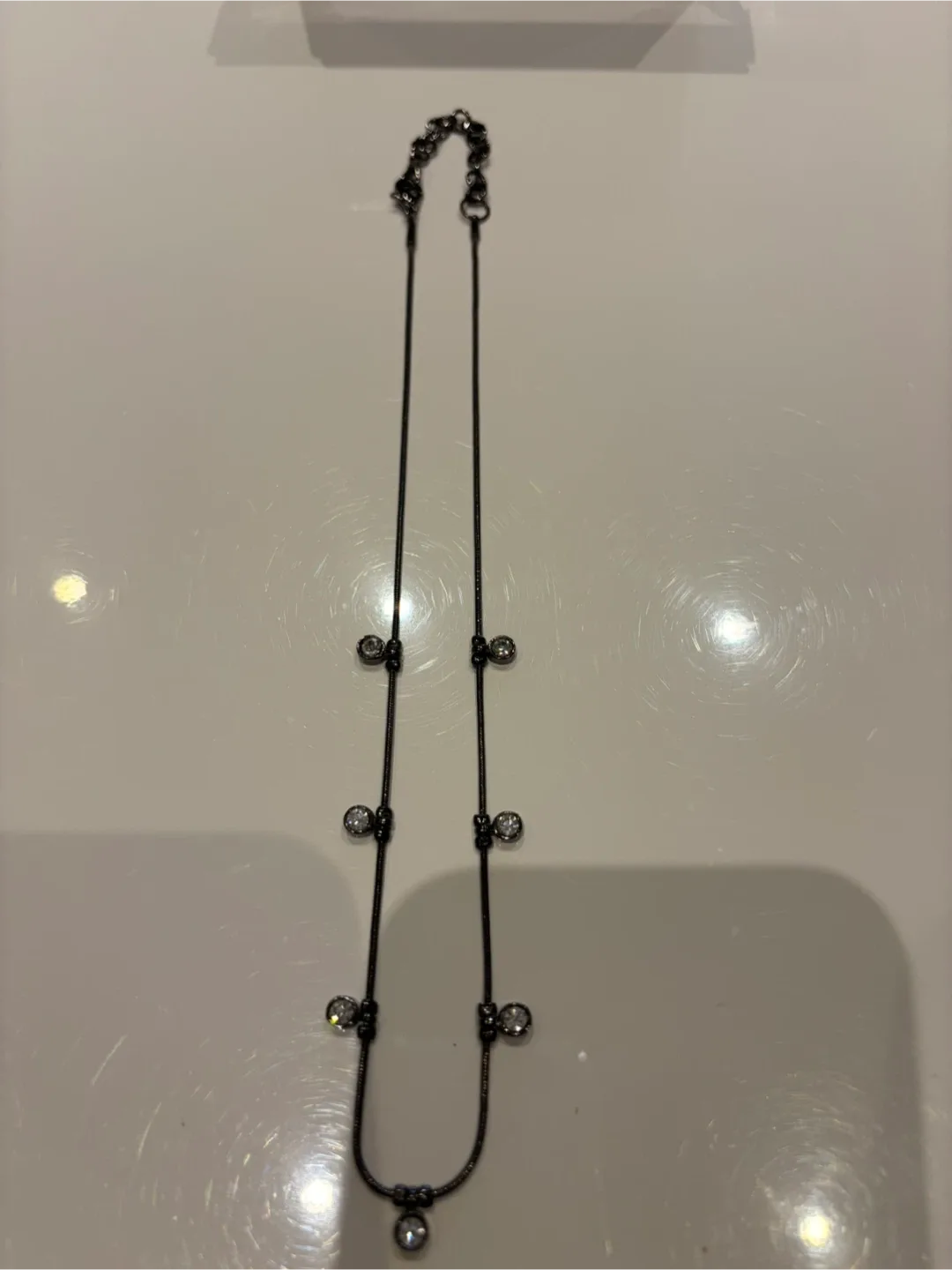 Stunning Station Necklace with Crystal Accents image indicator(3)