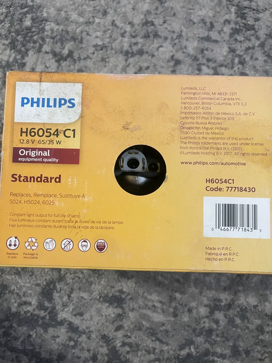 Philips H6054 C1 Headlight Bulb - New image indicator(2)