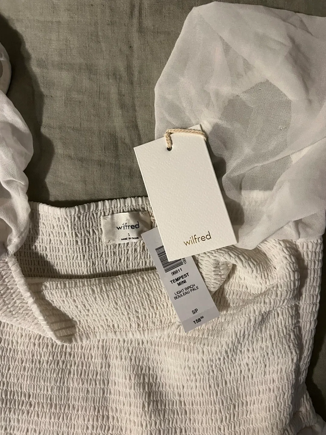 NWT Aritzia Wilfred Tempest Mini Dress - size small image indicator(8)