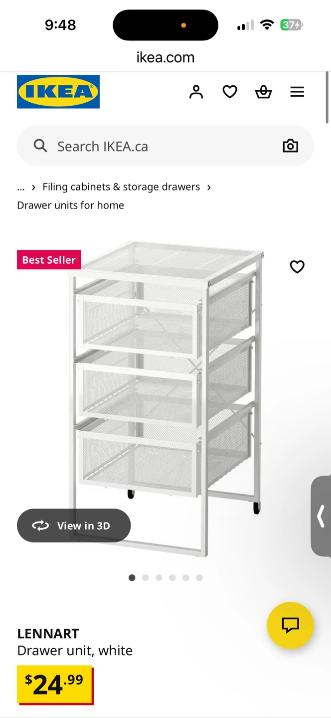 IKEA Lennart Drawer Unit - White