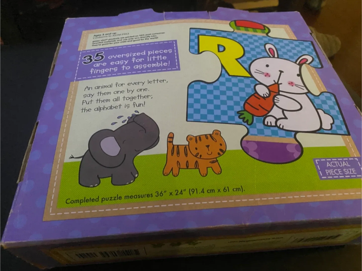 Kids II abc animals Giant Floor Puzzle image indicator(4)