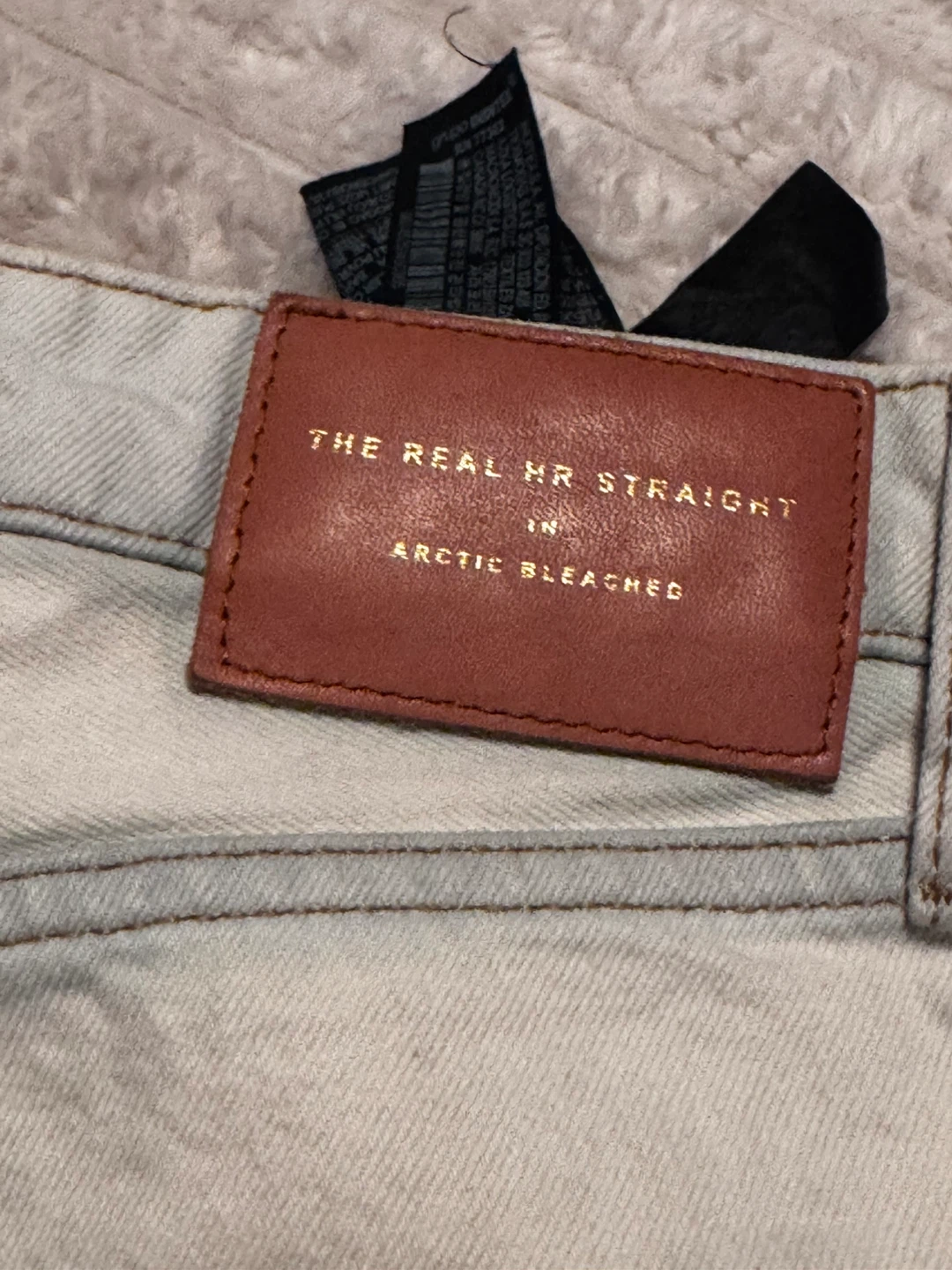 Zara 'The Real HR Straight' Arctic Bleached Jeans - Size 38 - photo 2