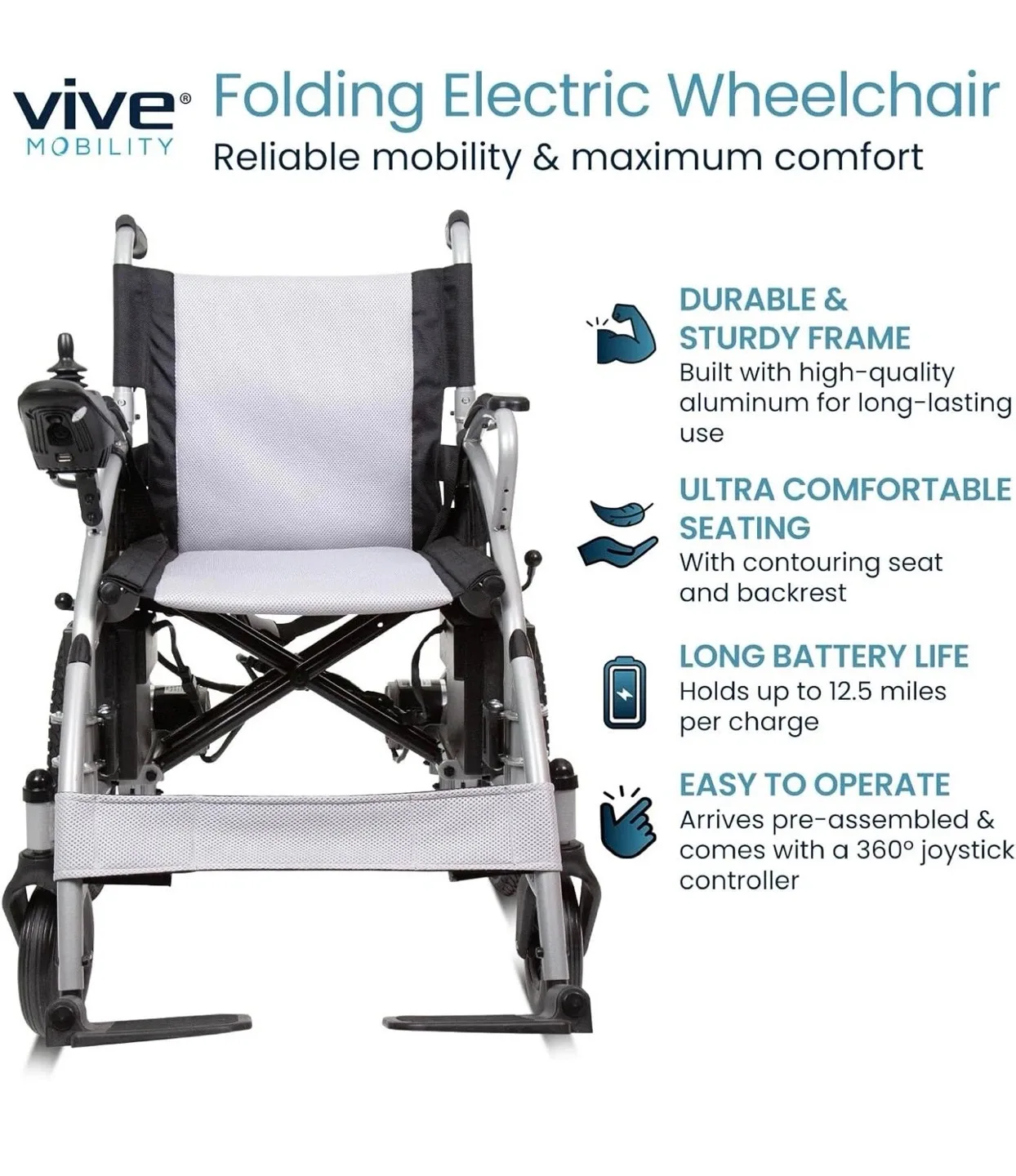 Vive Mobility Folding Electric Wheelchair image indicator(3)