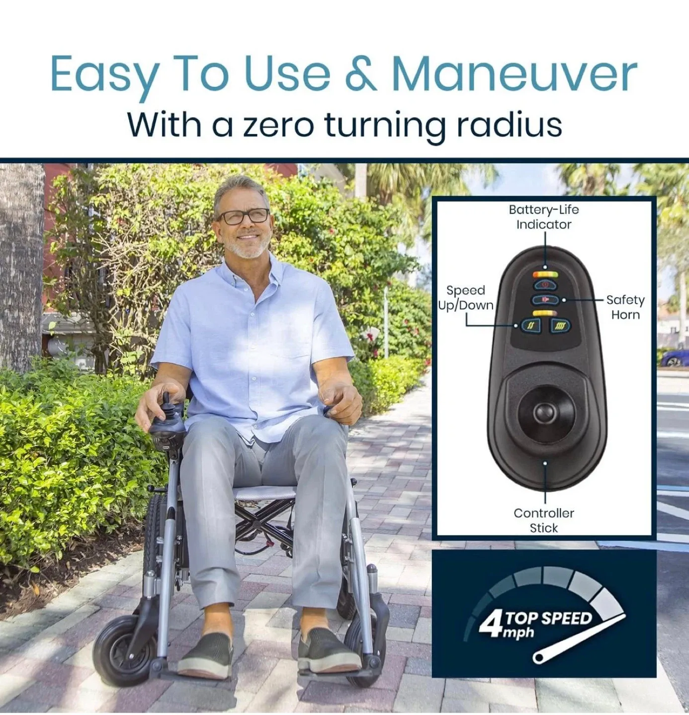 Vive Mobility Folding Electric Wheelchair image indicator(6)