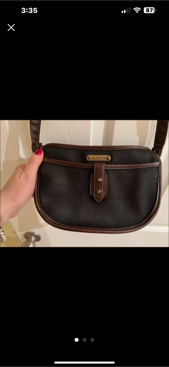 Liz Claiborne Brown & Black Crossbody Bag thumbnail