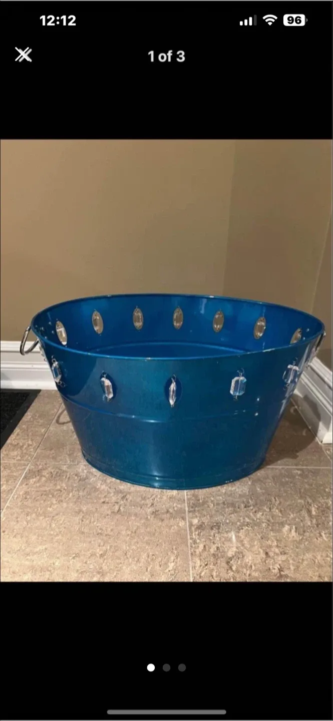 Blue Metal tub for toys and games thumbnail
