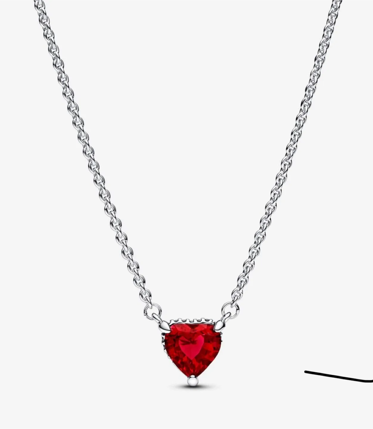 Pandora Red Heart Stud Earrings & Necklace Set image indicator(2)