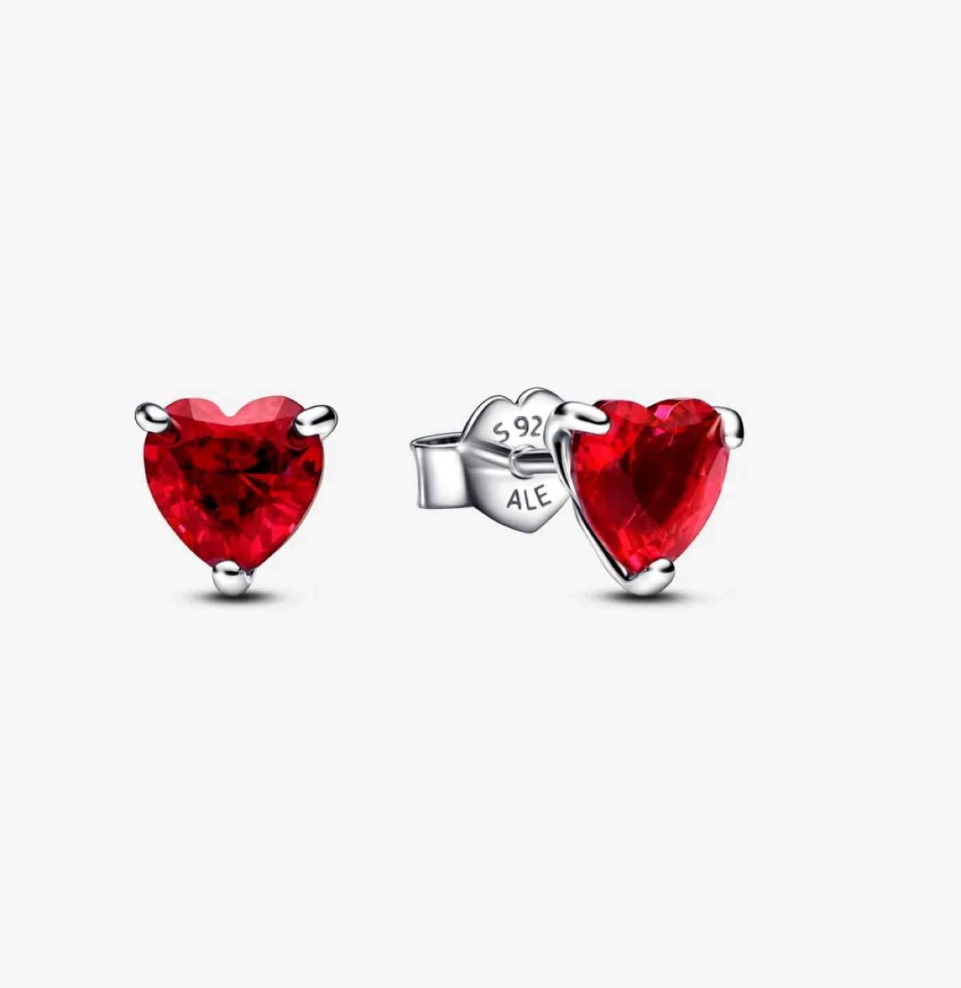 Pandora Red Heart Stud Earrings & Necklace Set image indicator(3)