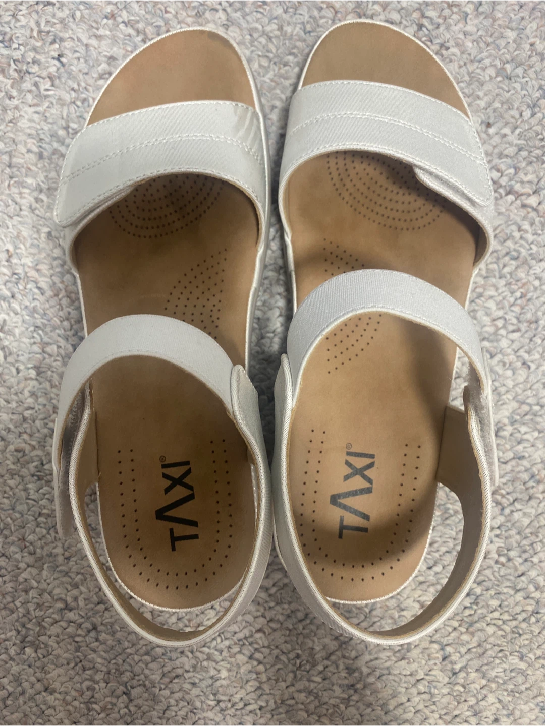 Taxi White Sandals - Size 8