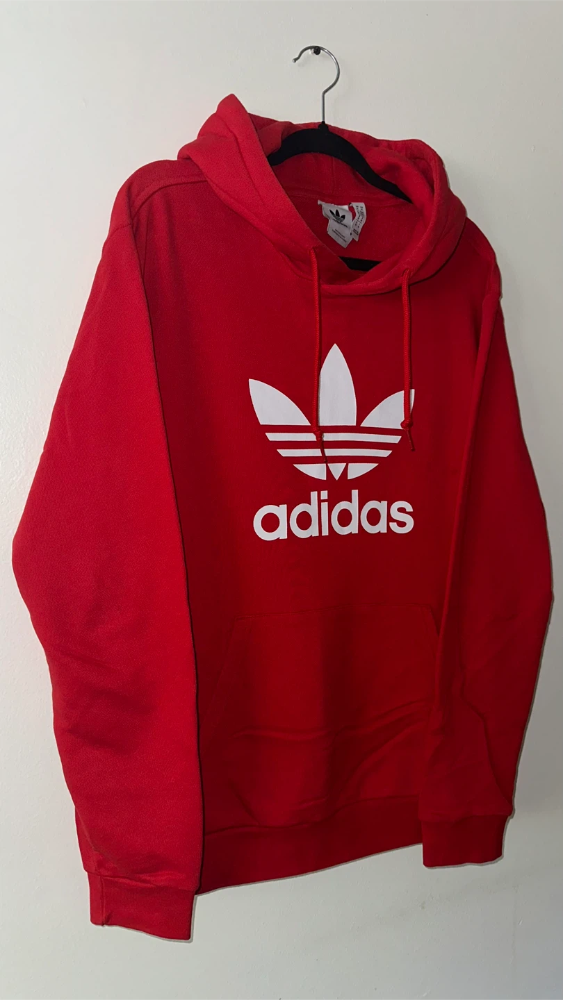 Adidas Red Trefoil Hoodie