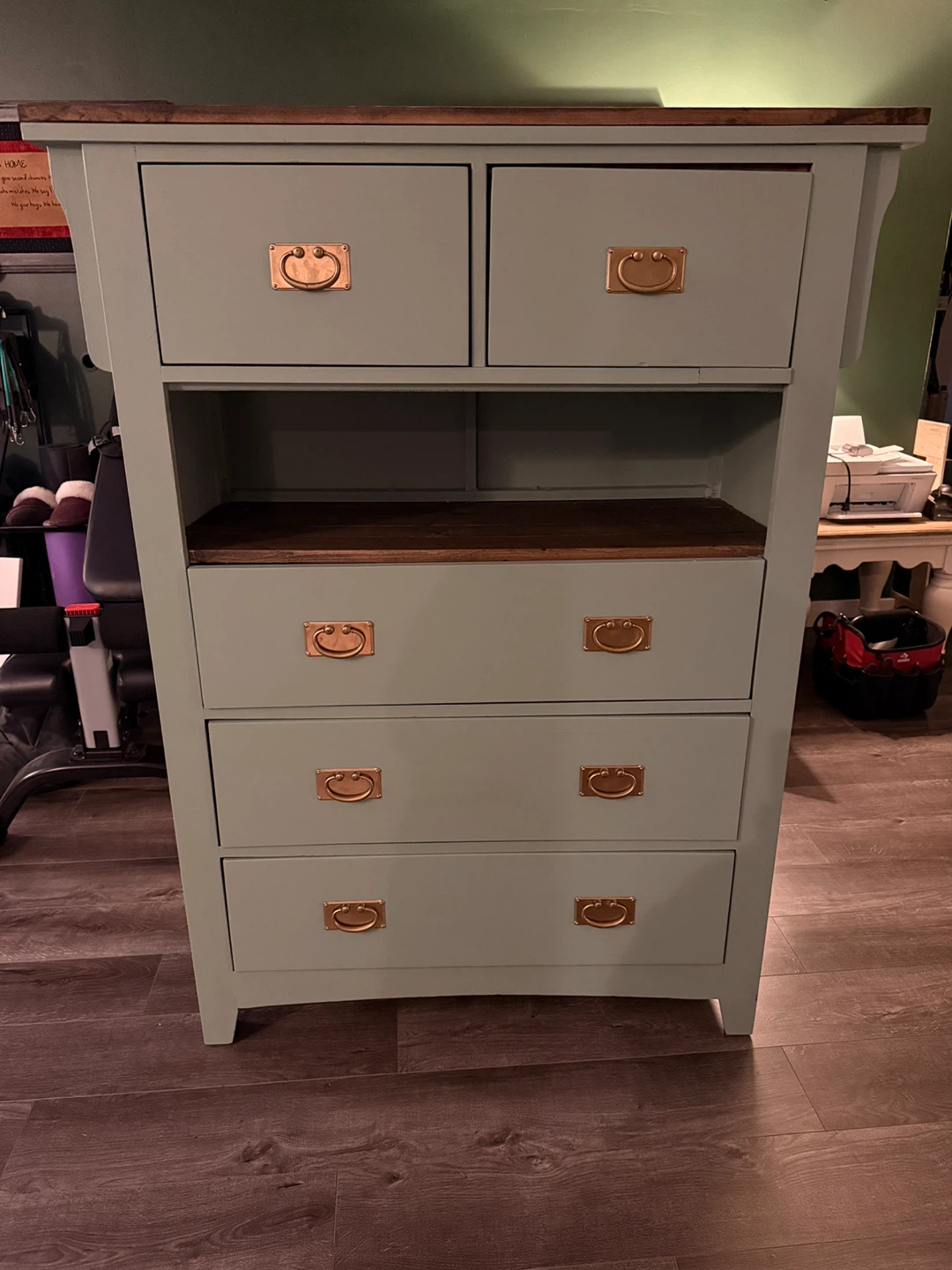 Sage Green Dresser with Drawers