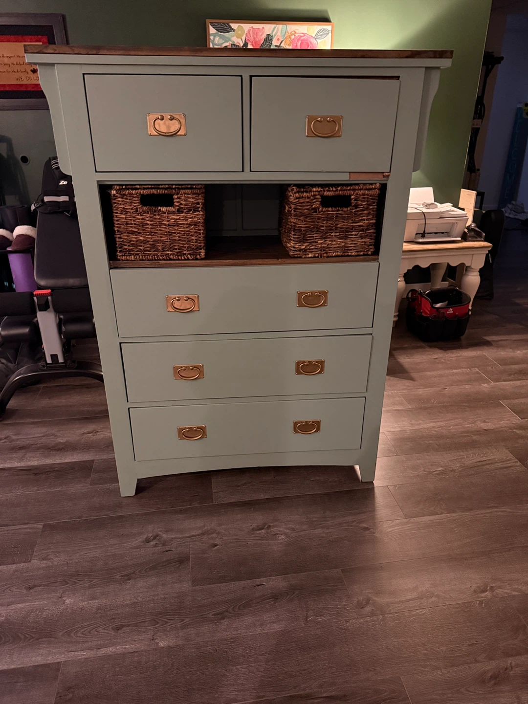 Sage Green Dresser with Drawers - photo 4