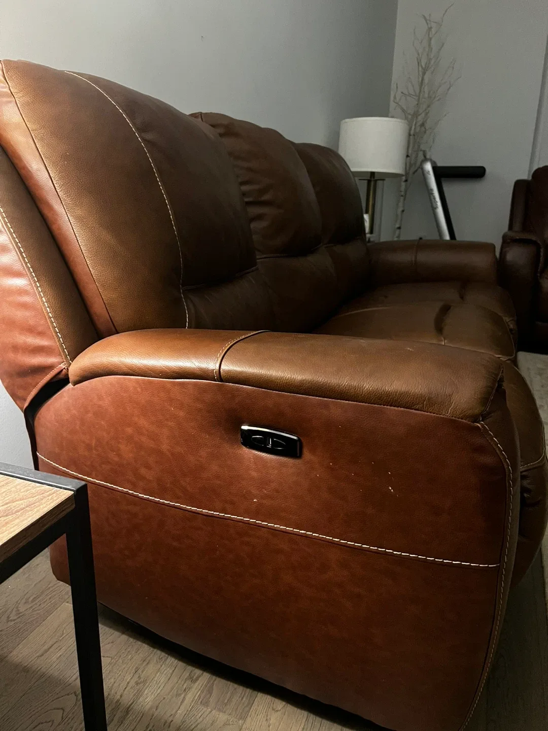 Brown Leather Reclining Sofa Set image indicator(7)