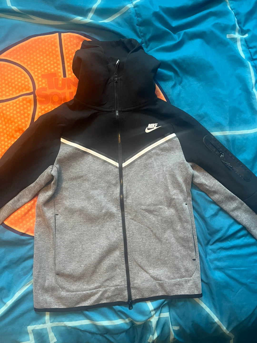 Nike Tech Fleece Hoodie & Pants Set - Grey/Black - photo 4