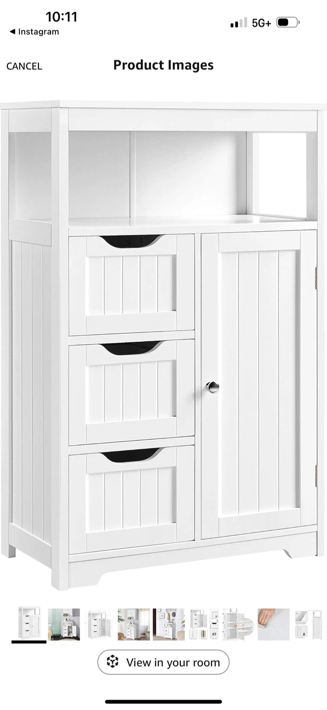 White Bathroom Storage Cabinet