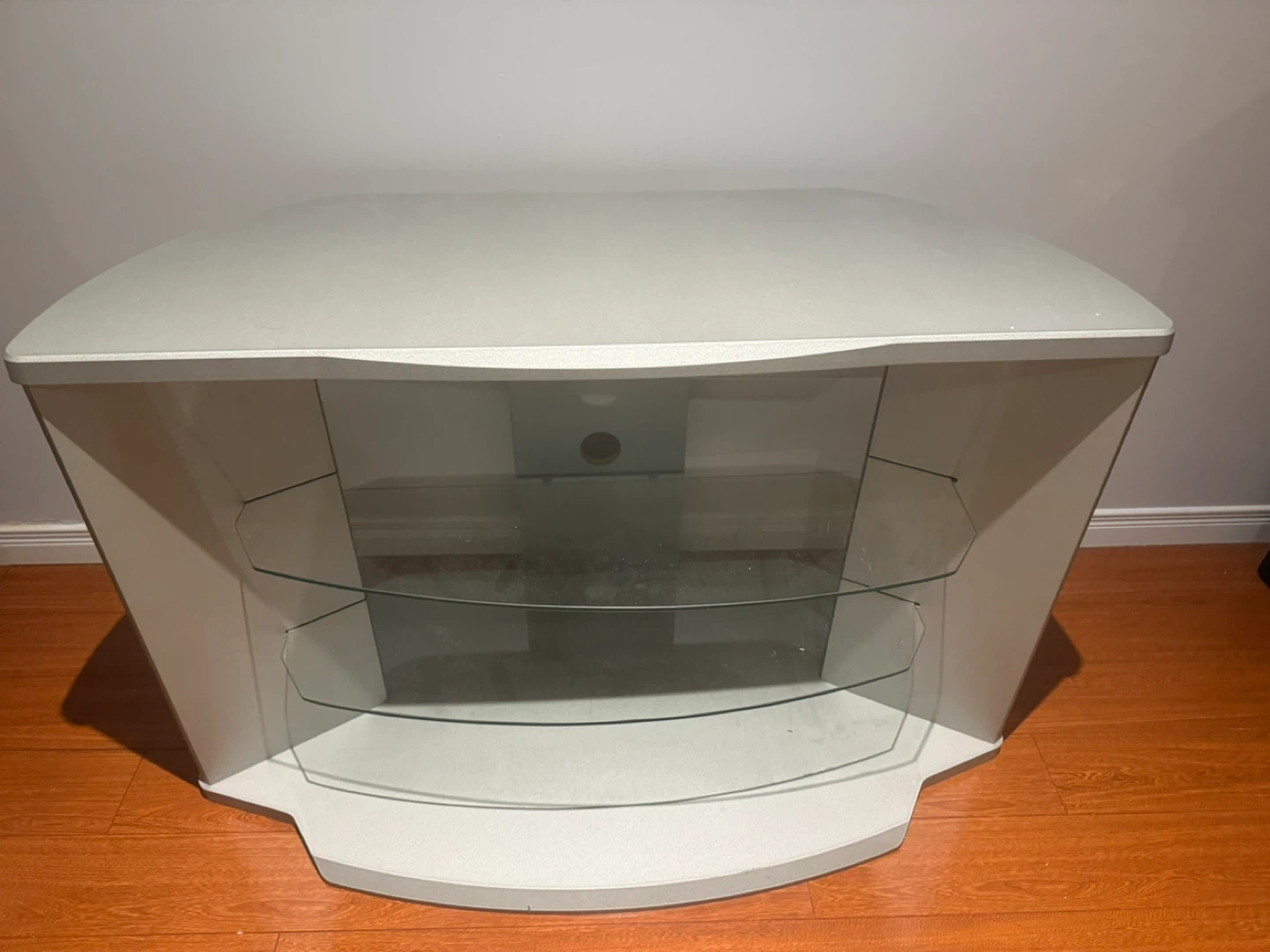 TV Stand with Glass Shelves - Great Condition!