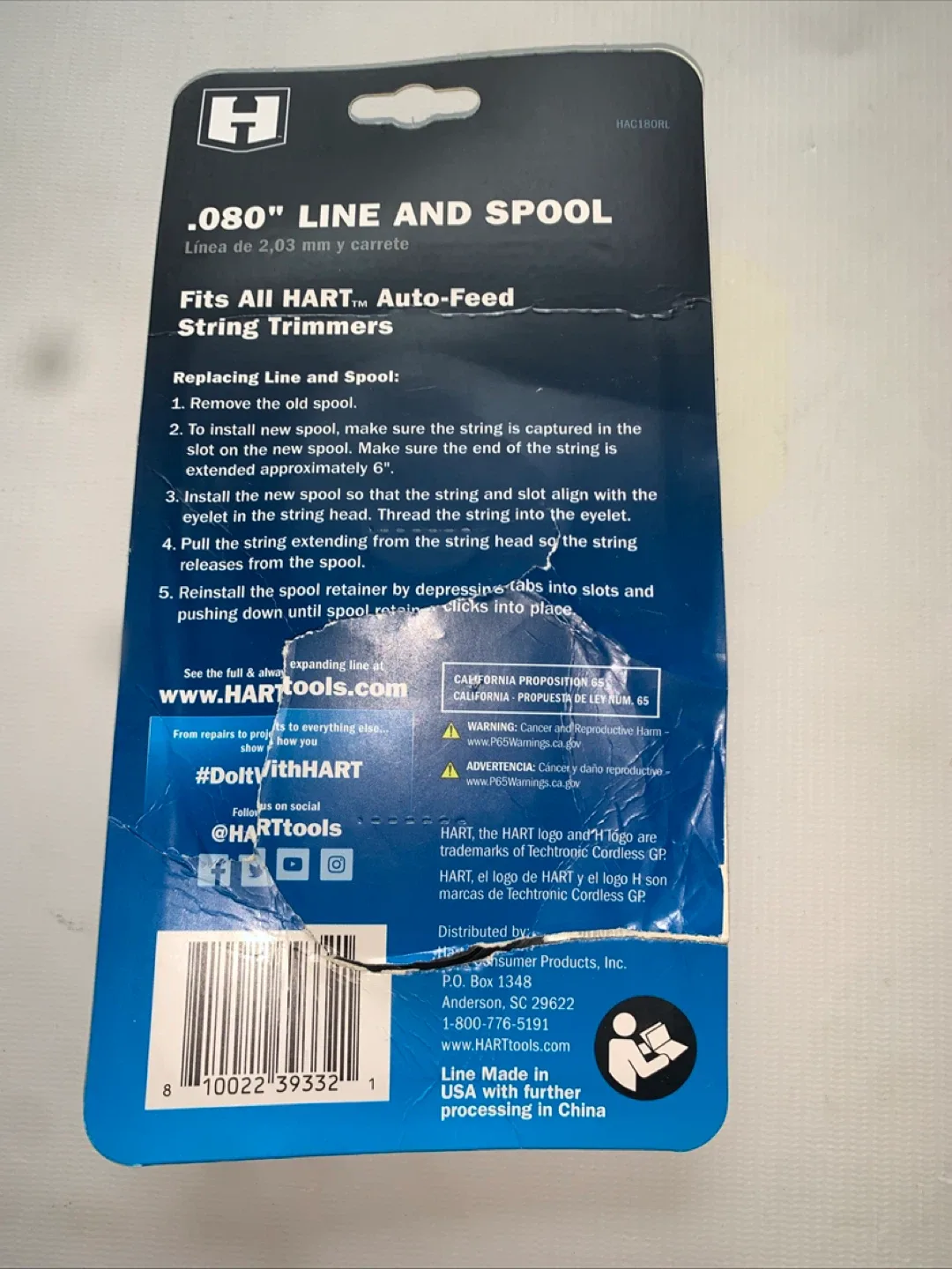 Trimmer Weedwhacker Spool & Line HAC180 image indicator(4)