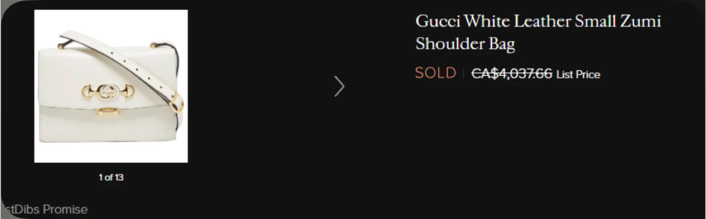 Gucci Zumi White Leather Shoulder Bag - photo 5