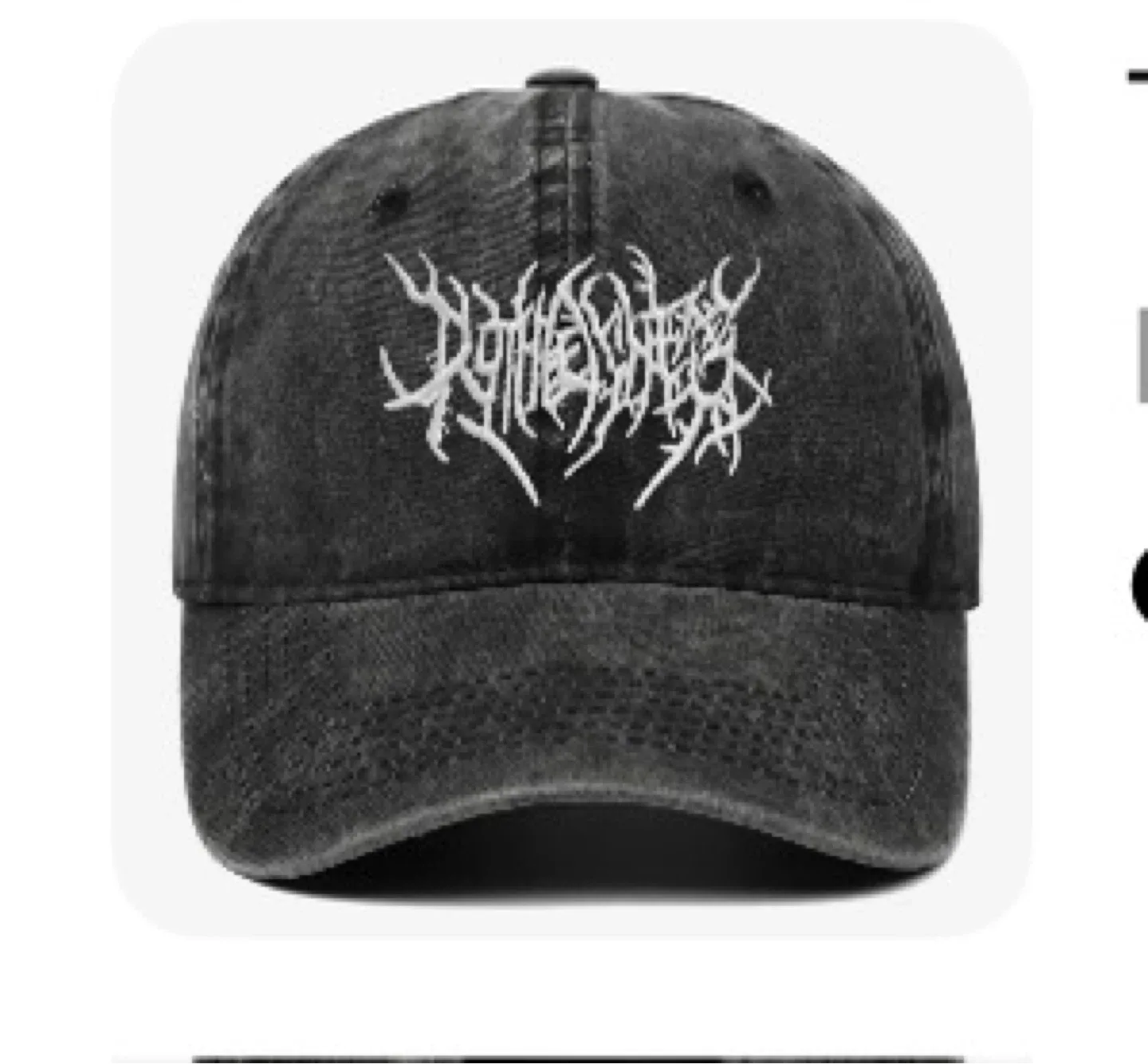 Rotting Out Distressed Black Baseball Cap
