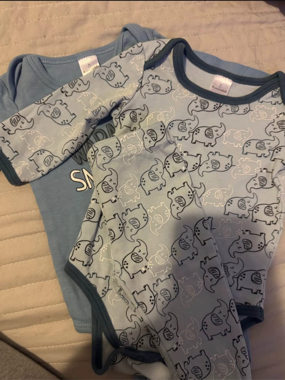 Baby Blue Onesies - 2 Pack(6M)