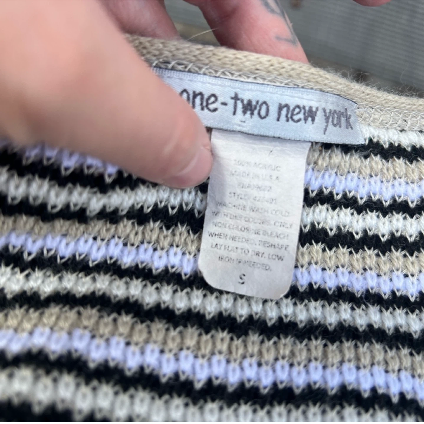 One-Two New York Striped Wrap Top - photo 4