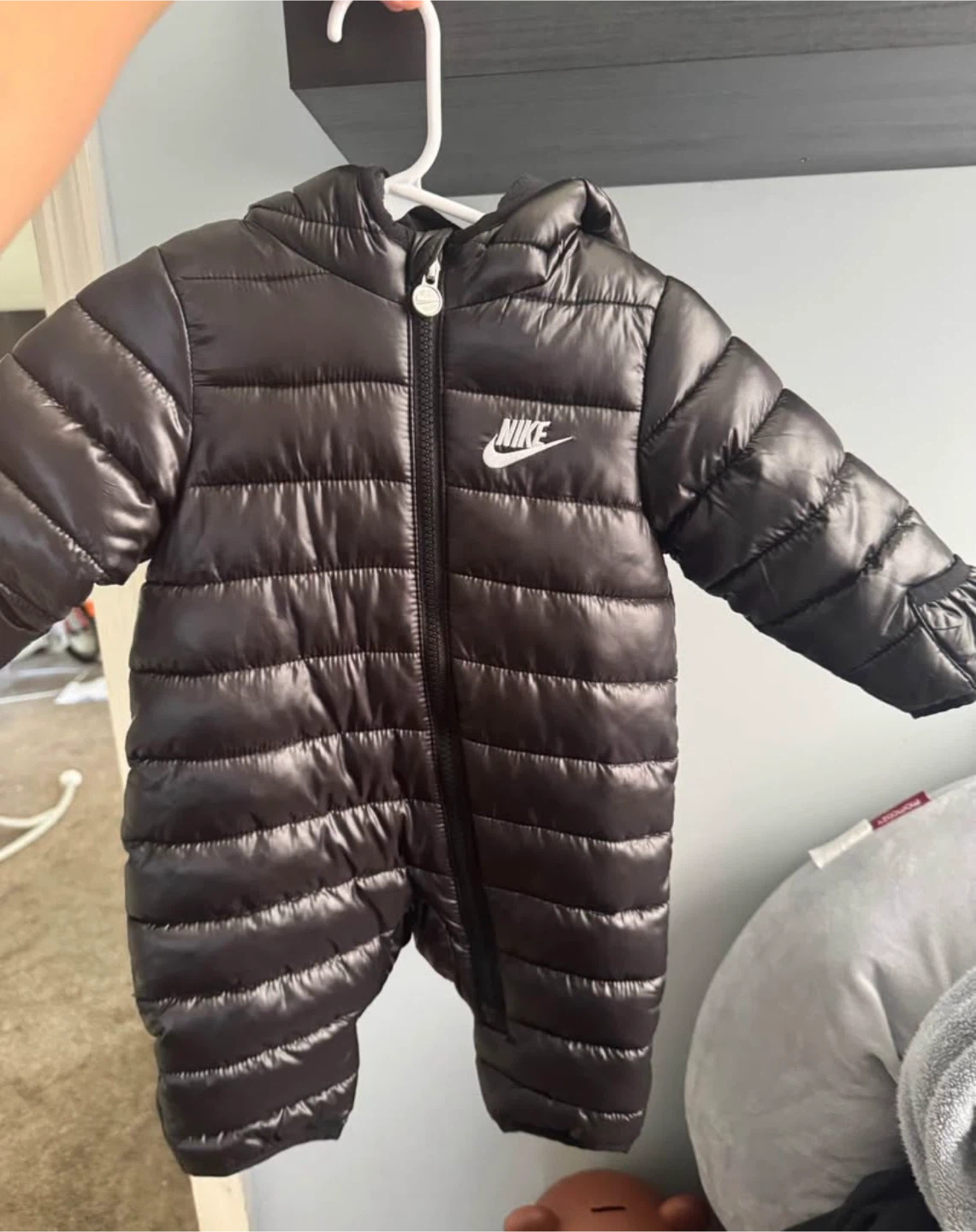 Nike Baby Puffer Onesie - Black(3m)