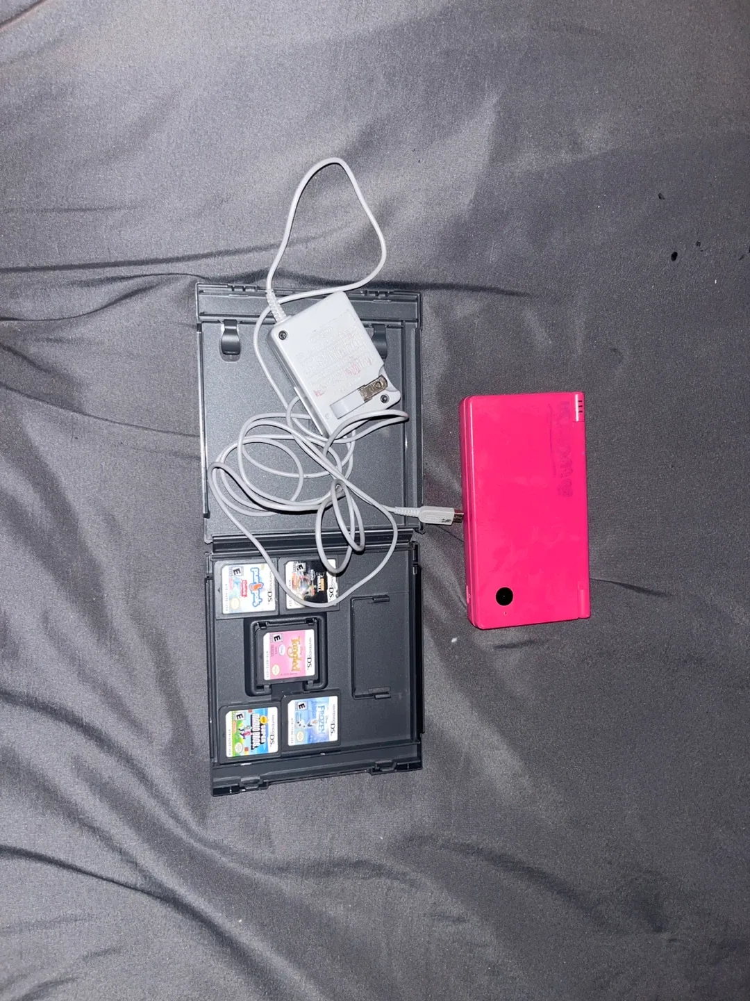 Nintendo DS Pink with Games and Charger image indicator(2)