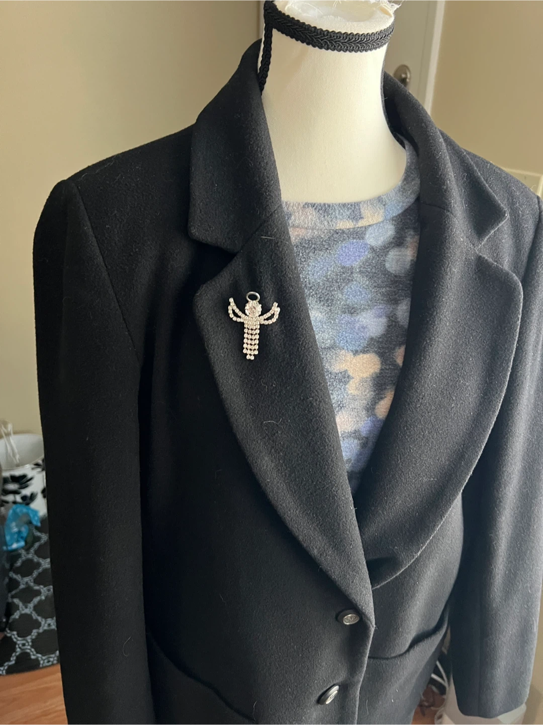 Vintage Folio Petites Wool Blend Black Blazer - photo 2