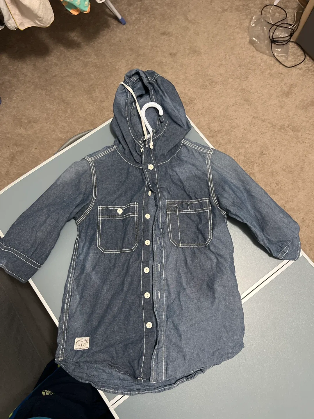 Men’s Denim Hooded Shirt thumbnail