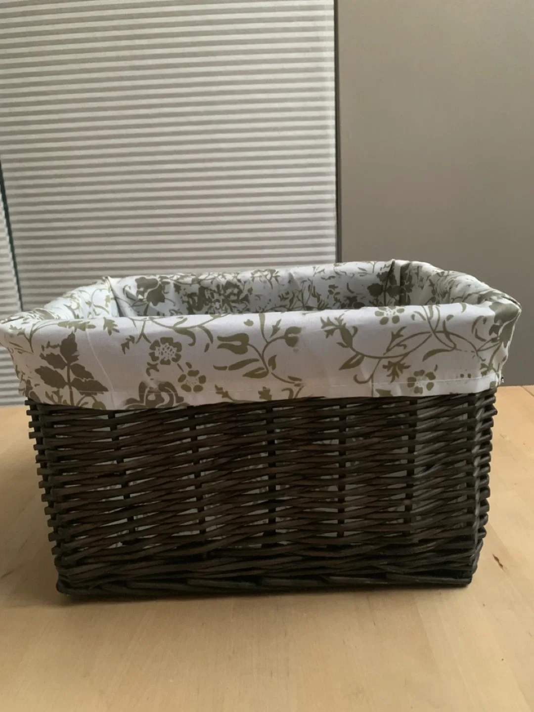 Wicker Basket with Floral Liner thumbnail