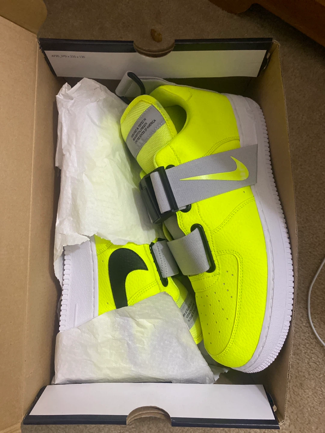 Nike Air Force 1 LV8 3 Neon Yellow (Box Included)