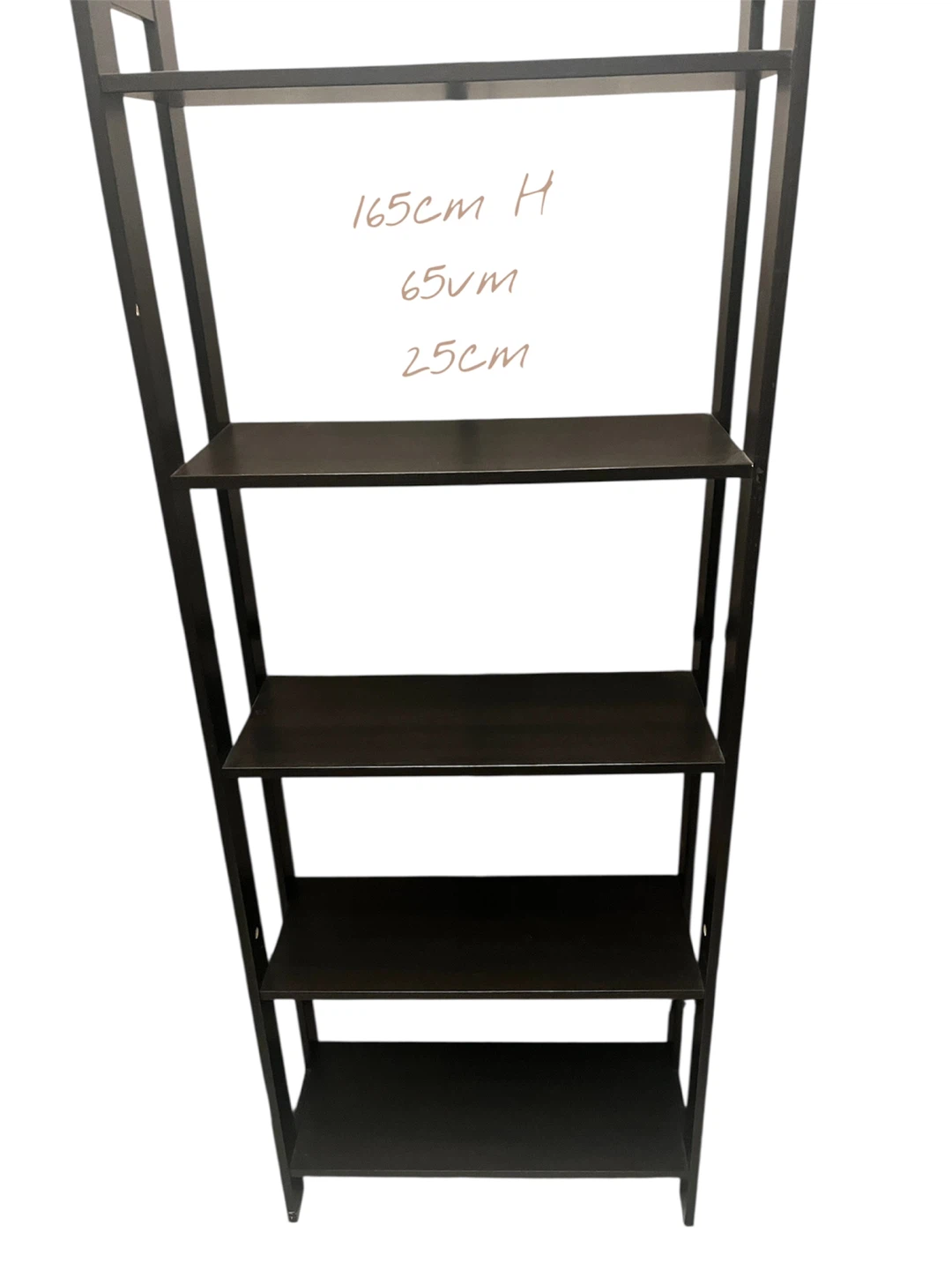 Dark Brown Ladder Shelf (165cm H x 65cm W)