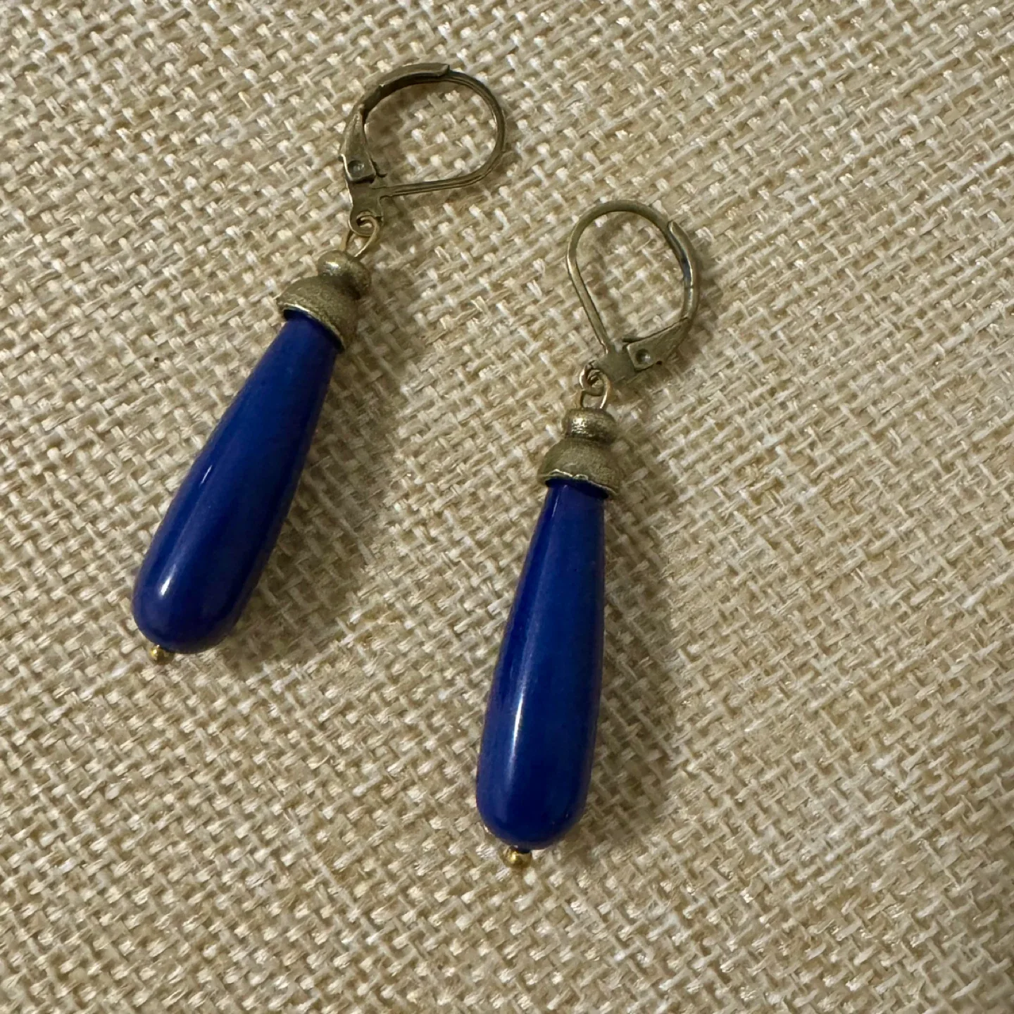 Art Nouveau Style Blue and Bronze Tone Necklace Earring Set 💙🦋 image indicator(6)