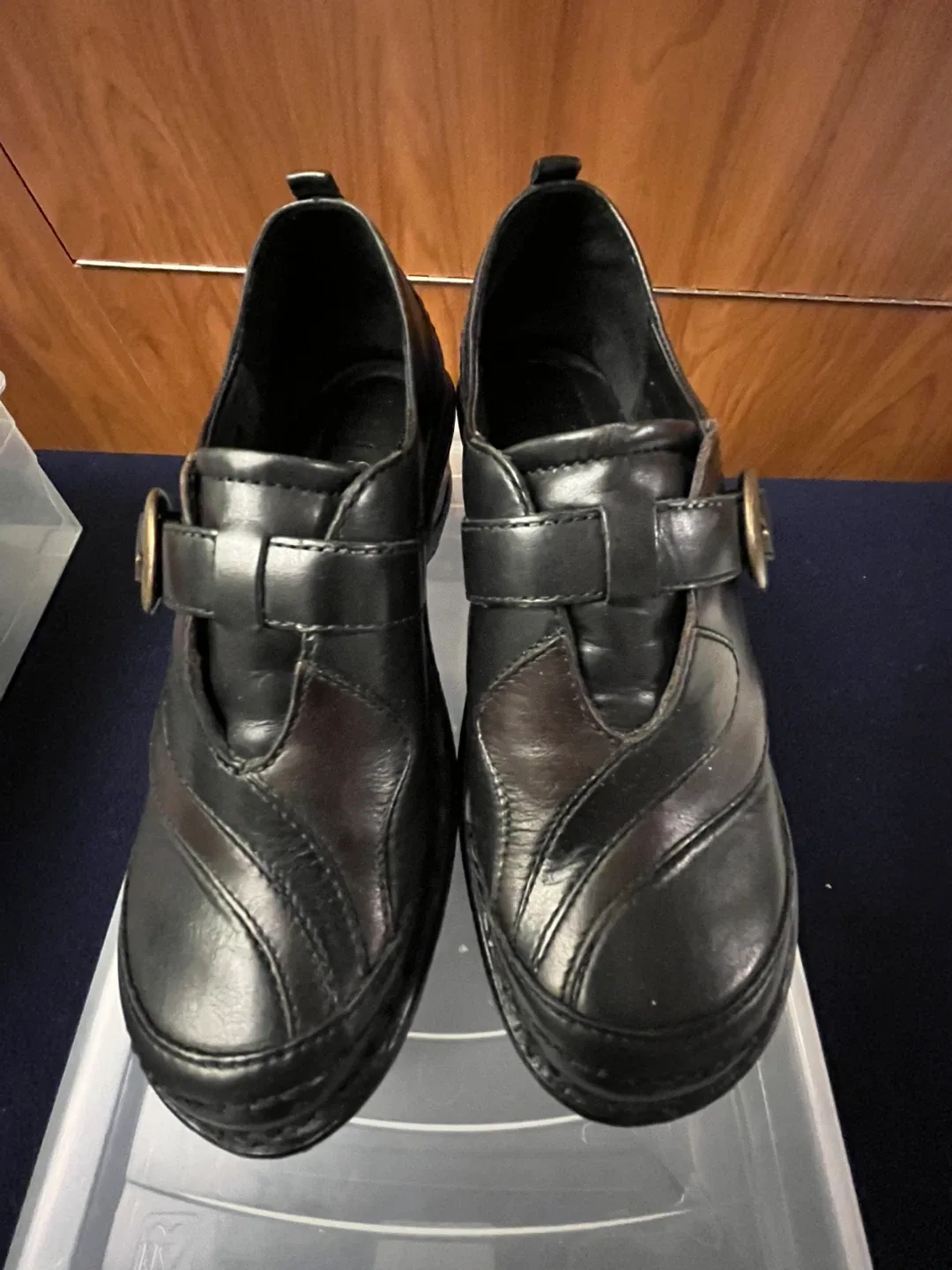 Black/BrownLeather Shoes thumbnail
