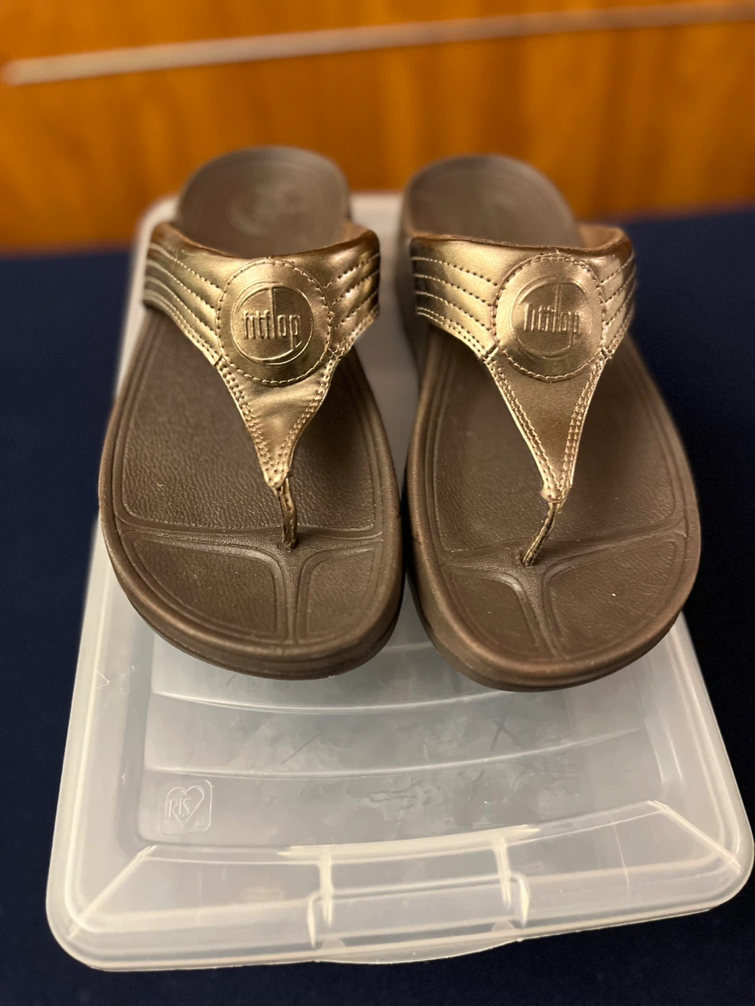 Fitflop Bronze Flip Flops