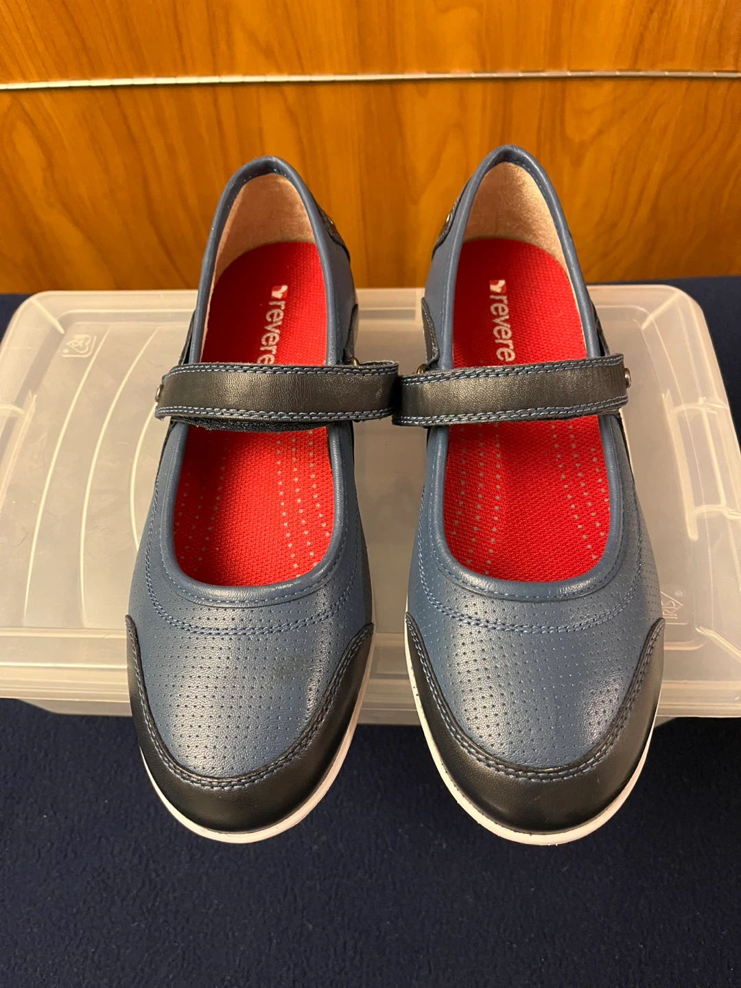 Revere Women's Blue Mary Jane Shoes
