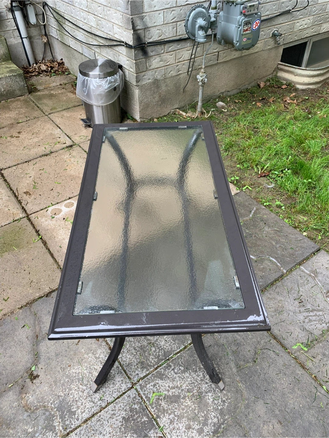 Glass Top Outdoor Patio Table - photo 3