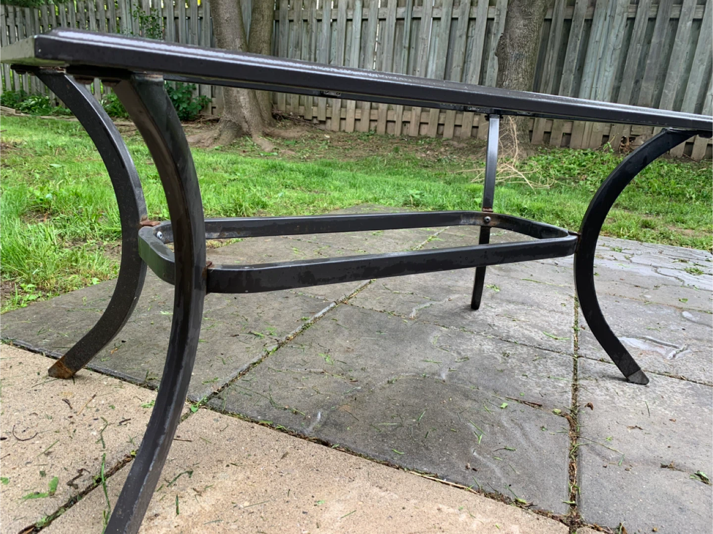 Glass Top Outdoor Patio Table - photo 2