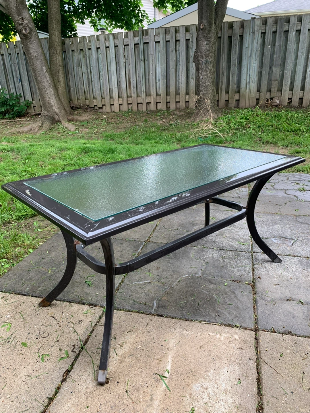 Glass Top Outdoor Patio Table
