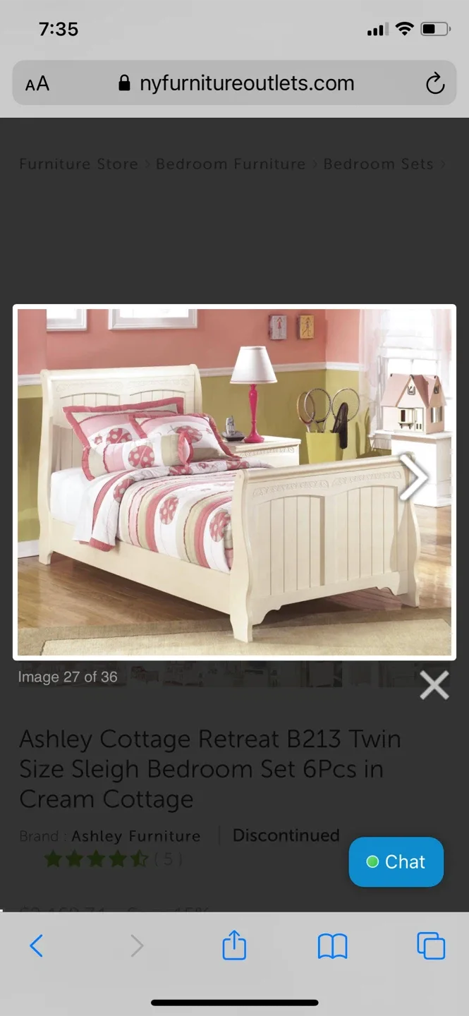 Ashley Cottage Retreat Twin Sleigh Bedroom Set image indicator(8)