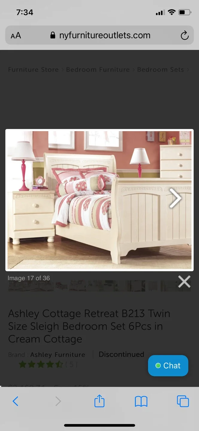 Ashley Cottage Retreat Twin Sleigh Bedroom Set image indicator(5)