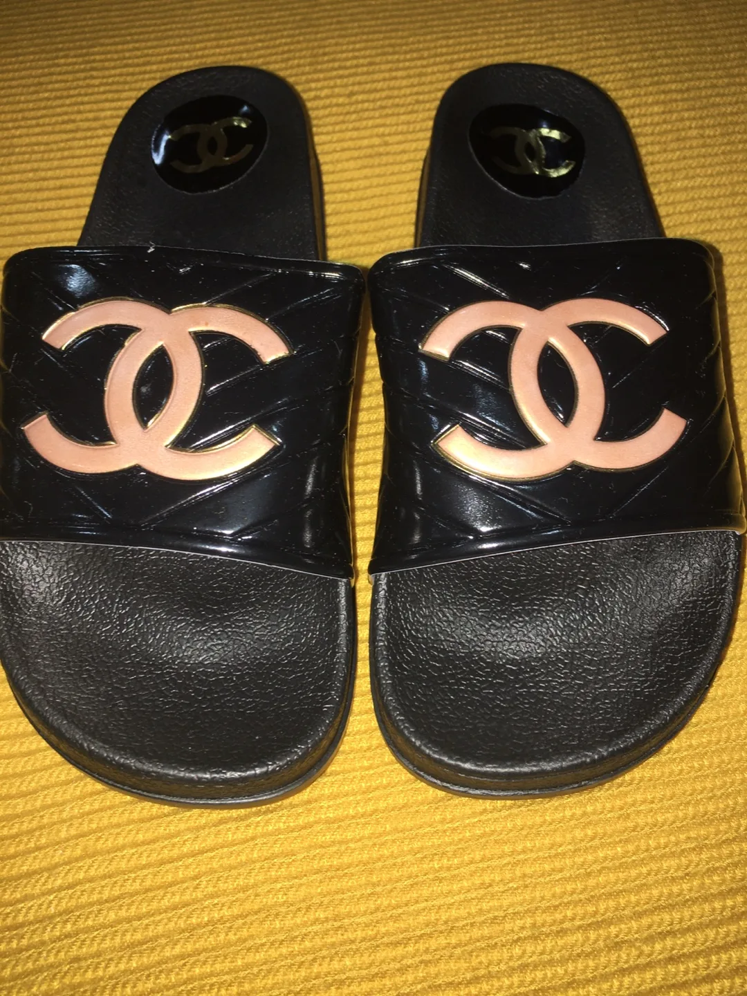 Chanel Black Slides Size 7 image indicator(2)