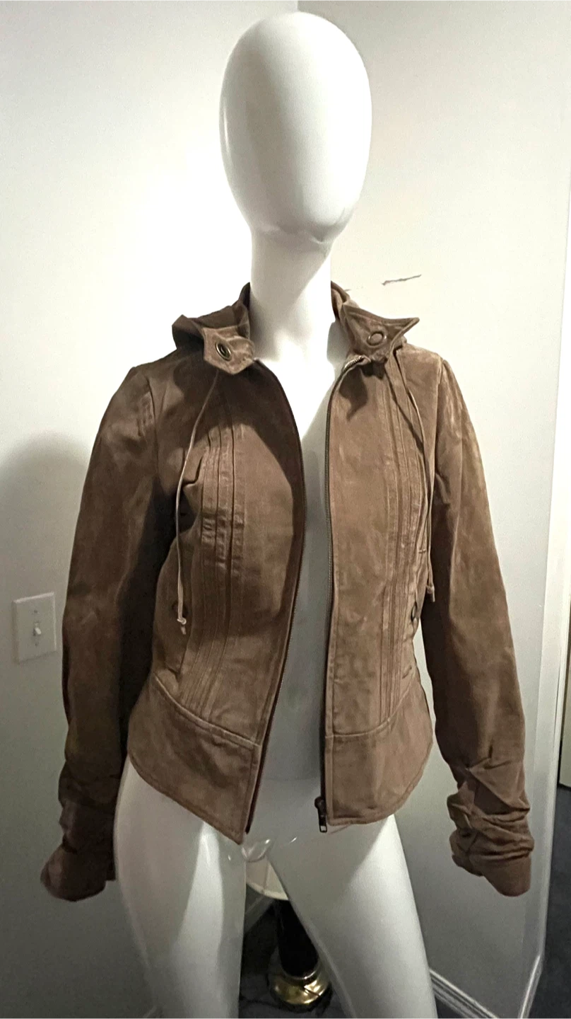 Le Chateau Tauped Suede Jacket - Size Small